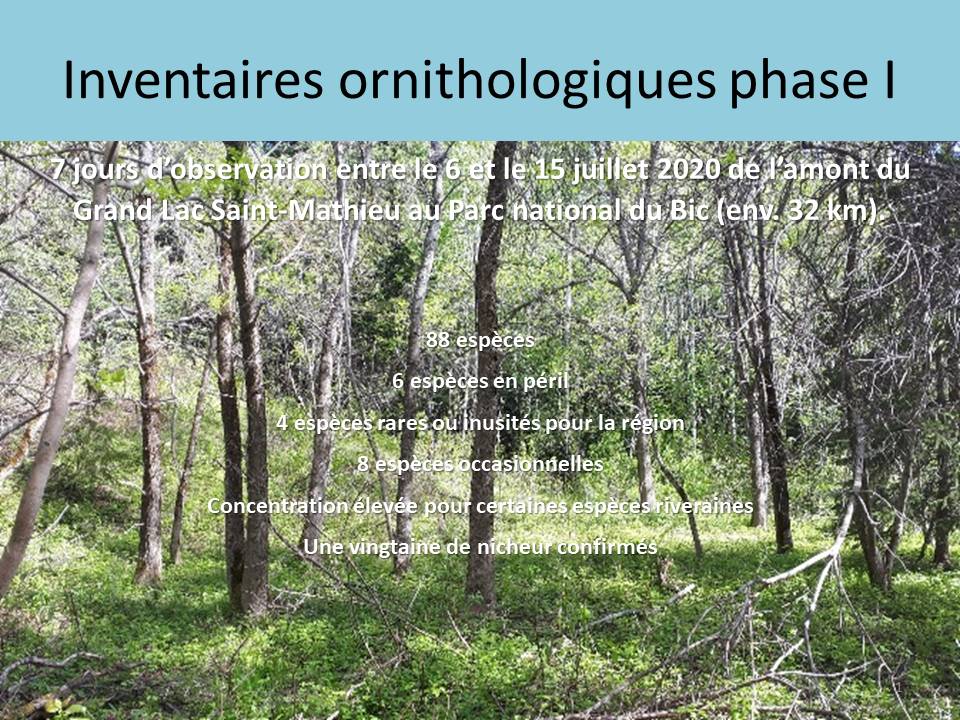 Inventaires ornithologiques et restauration